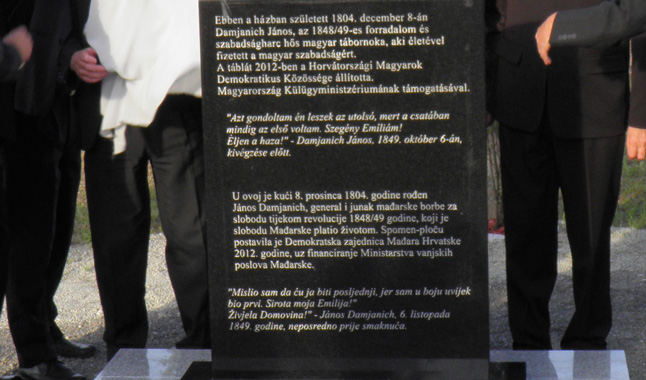 Damjanich-emlékmű, Staza